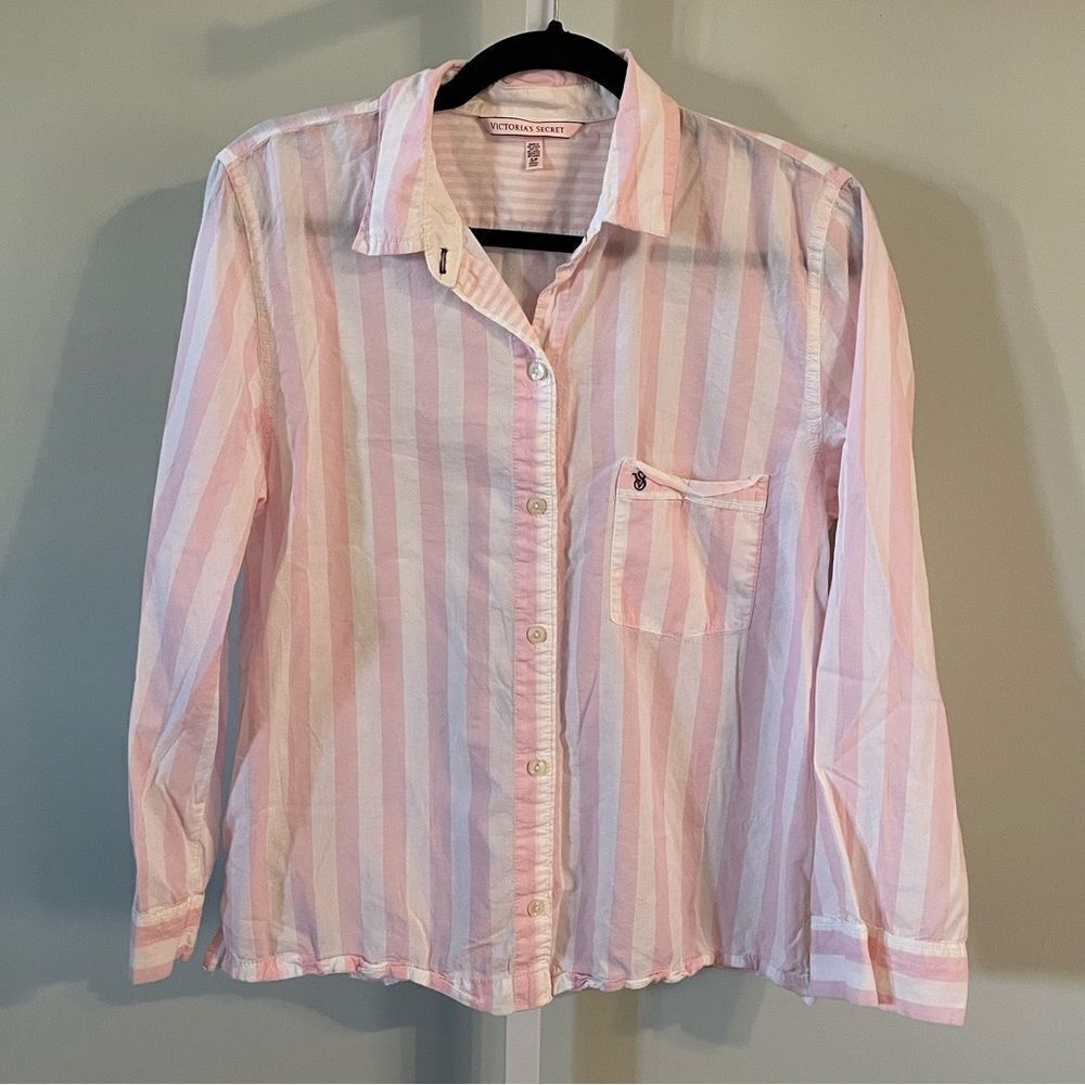 Victoria’s Secret Pink & White Striped Night Shirt